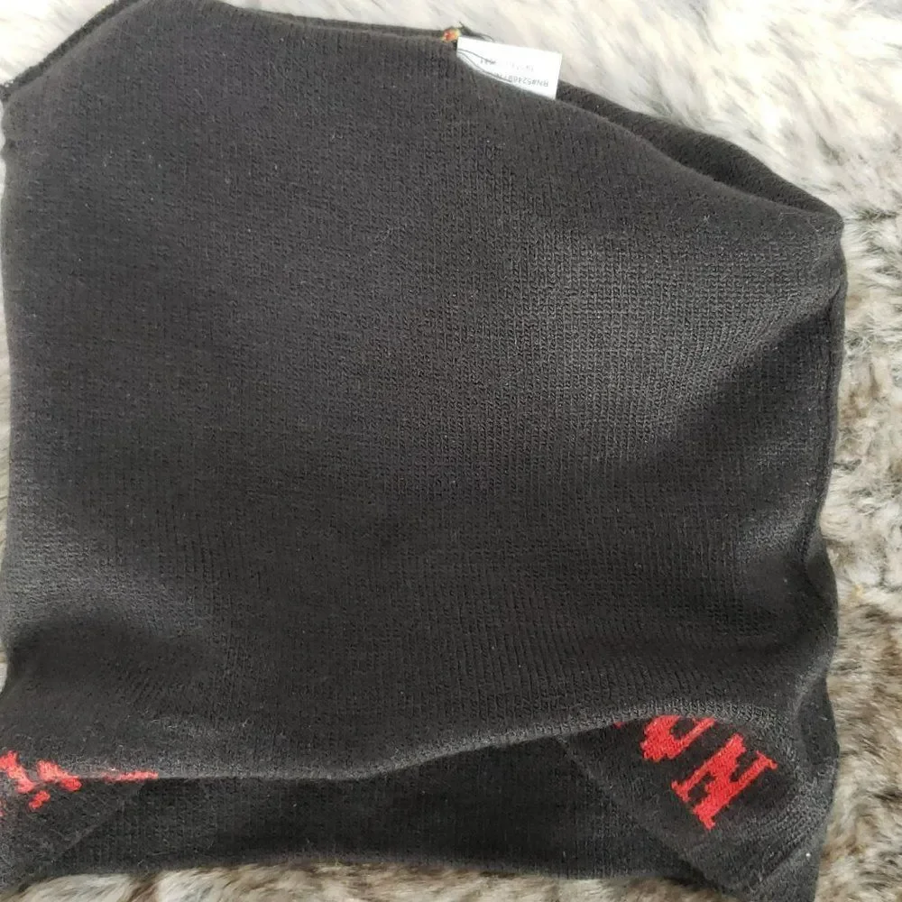 Naughty Or Nice Christmas Beanie Winter Hat Holiday Changeable Smiley‎ Face Red